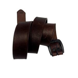 Dominican Republic Belt Men's 40 Genuine Soft Thick Leather Metal Buckle